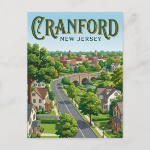 Cartão Postal Cranford Nova Jérsei