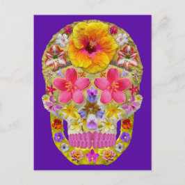 Cartão Postal Crânio da Flor 4 - Tropical
