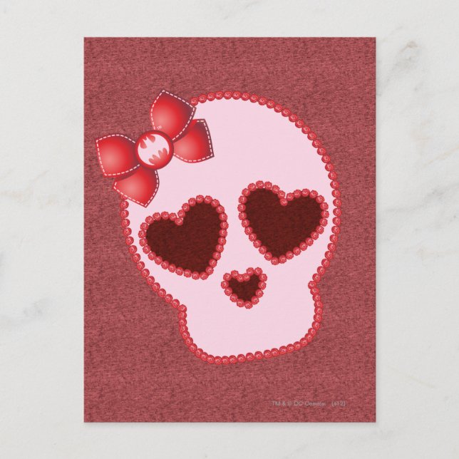 Cartão Postal Crânio De Batgirl Com Arco (Frente)