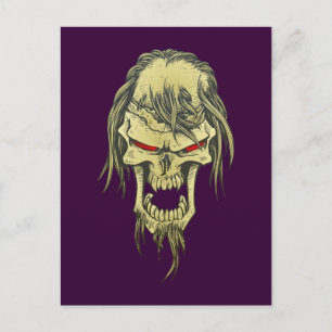 Cartão Postal Crânio de demônio caveira demon skull