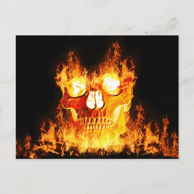 Cartão Postal Crânio de Flaming (Frente)
