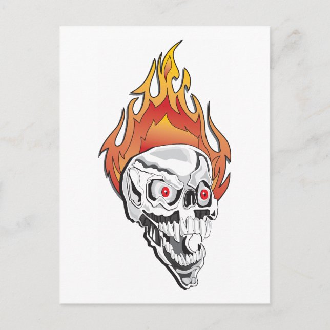 Cartão Postal Crânio de Flaming (Frente)