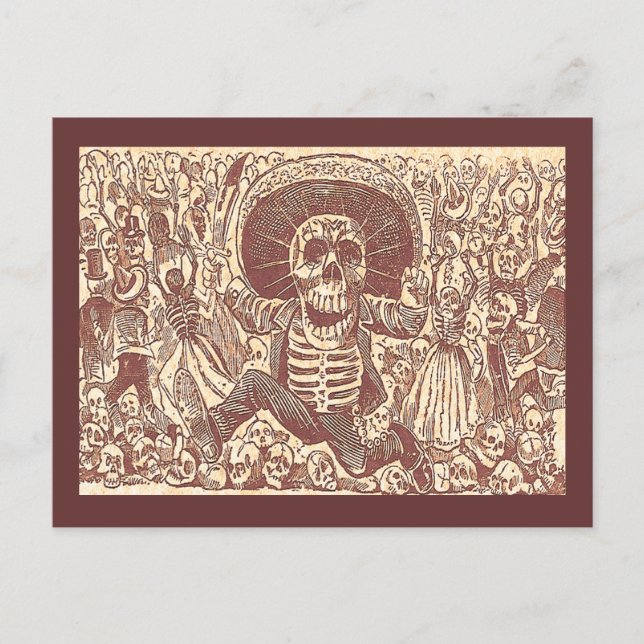 Cartão Postal Crânio de Oaxaca, La Calavera Oaxaqueña (Frente)
