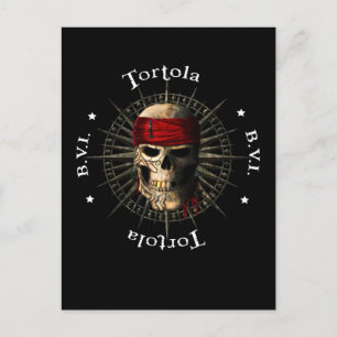 Cartão Postal Crânio de Pirata de Tortola BVI