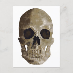 Cartão Postal Crânio Grungy