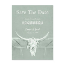 Crânio Ocidental Rústico em Verde Oliva Salve a Da