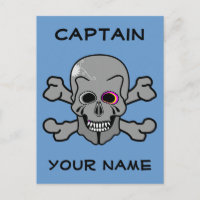 Crânio personalizado e ossos cruzados