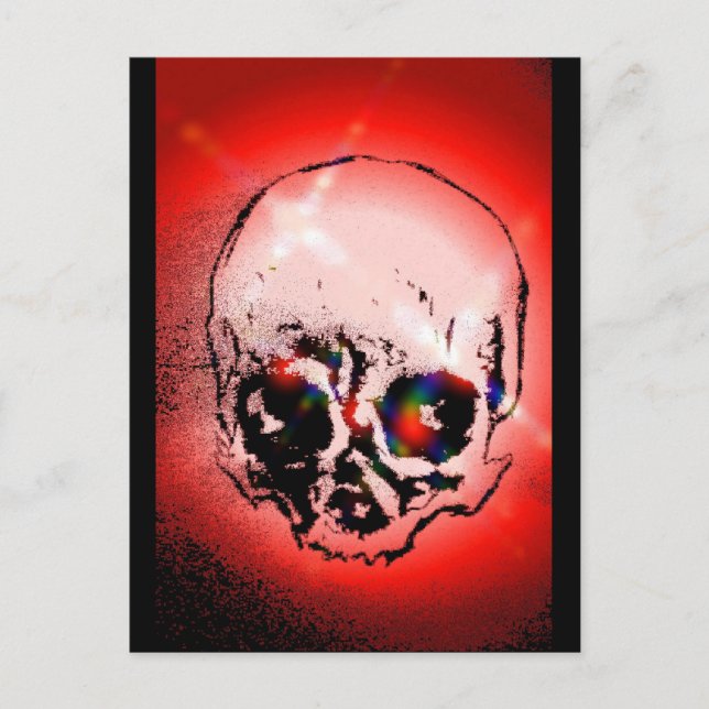 Cartão Postal Crânio Vermelho (Frente)