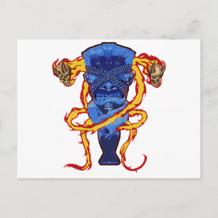 Cartão Postal Crânios e Tikis