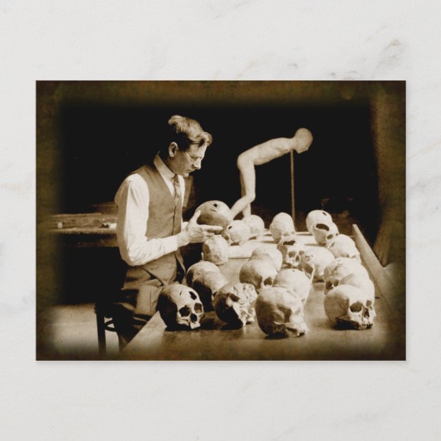 Cartão Postal Crânios humanos Trefinados (Frente)