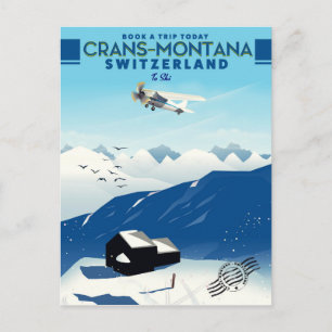 Cartão Postal crans-montana Suiça