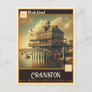Cartão Postal Cranston, Rhode Island   Antigo