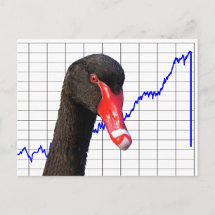 Cartão Postal Crash do mercado Swan Negro