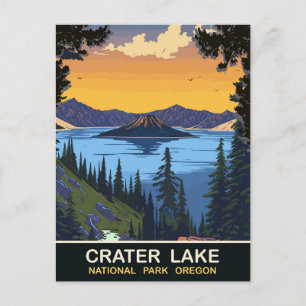 Cartão Postal Crater Lake, National Park, Oregon, Viagem
