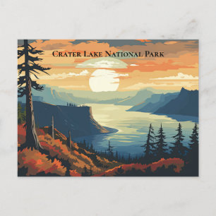 Cartão Postal Crater Lake National Park Souvenir Viagem