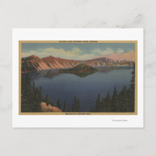 Cartão Postal Crater Lake, Oregon - Modo de Exibição da Ilha A