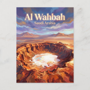 Cartão Postal Cratera de Al Wahbah Arábia Saudita