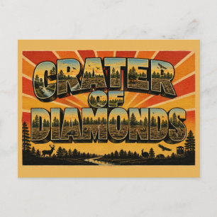 Cartão Postal Cratera de Diamantes Campo Vulcânico de Arkansas A