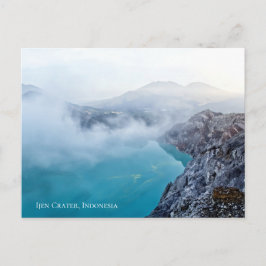 Cartão Postal Cratera de Enxofre da Montanha Lago Azul Névoa Nev