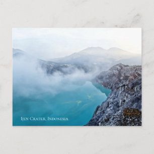 Cartão Postal Cratera de Enxofre da Montanha Lago Azul Névoa Nev