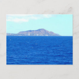 Cartão Postal Cratera Diamond Head do Oceano Pacífico Oahu Ha