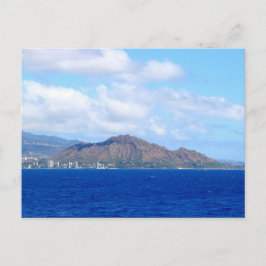 Cartão Postal Cratera do Diamond Head com Nuvens Dramáticas Oahu