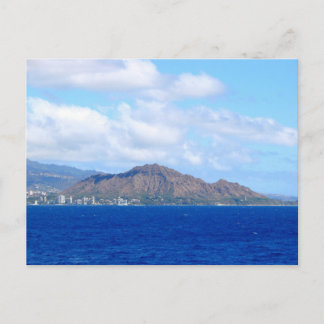 Cartão Postal Cratera do Diamond Head com Nuvens Dramáticas Oahu