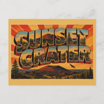 Cratera Sunset Arizona Vulcão Cone de Cinza Arte