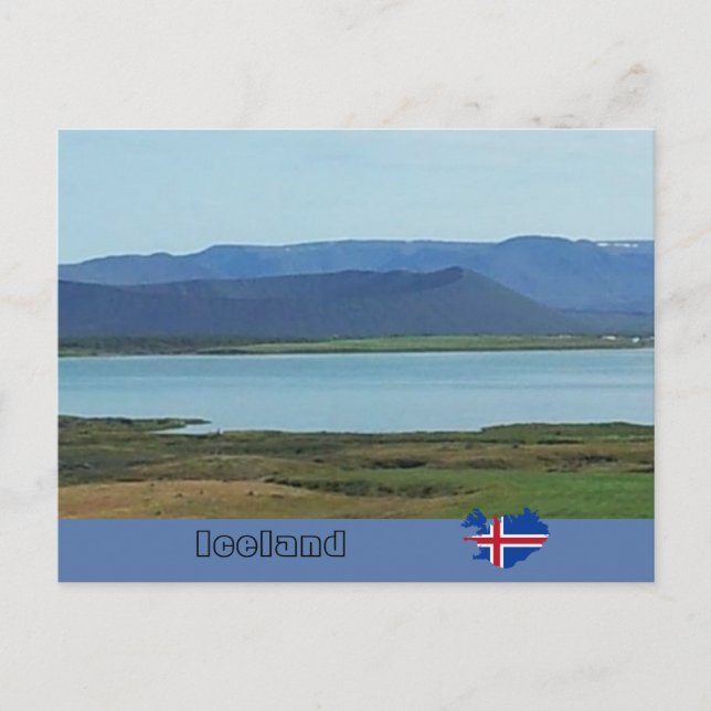 Cartão Postal Cratera vulcânica de Hverfjall, Islândia (Frente)