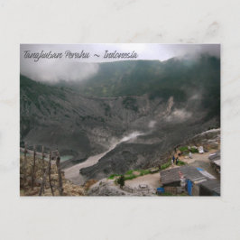 Cartão Postal Cratera vulcânica Indonésia