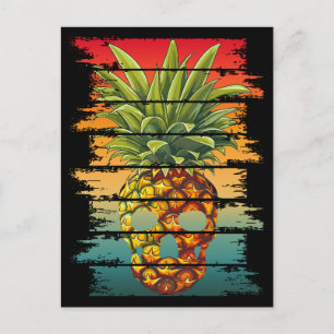 Cartão Postal Cravo de Pineapple Vintage Caveira