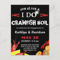 Crawfish Boil I DO Noivado Photo Invitation