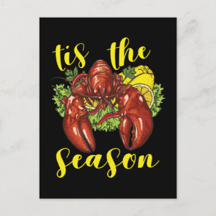 Cartão Postal Crawfish Season Boil Crayfish Cozinhar Lagosta