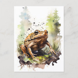 Cartão Postal Crawling em Toad de Aquarela através do Prado