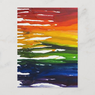 Cartão Postal Crayon derretido em telas