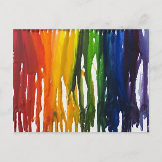 Cartão Postal Crayon derretido em telas