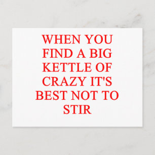 Cartão Postal crazy insne joke
