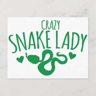 Cartão Postal Crazy Snake Lady