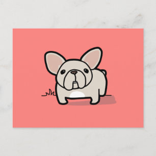 Cartão Postal Cream Frenchie