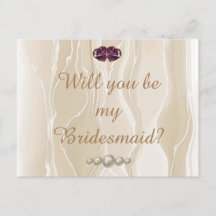 Cream Silk e Heart Gems Bridesmaid