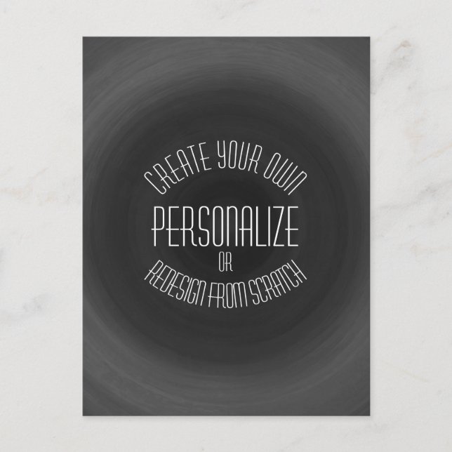 Cartão Postal Create Your Own - Custom Design (Frente)