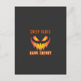 Cartão Postal Creep Vibes Dark Energy _ Trendy Horror Streetwear