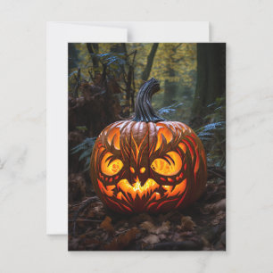 Cartão Postal Creepto Jack o Lanterna Pumpkin Festa de Halloween