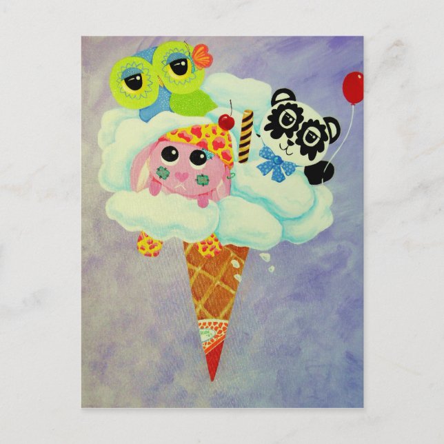 Cartão Postal Creme Da Nuvem (Frente)