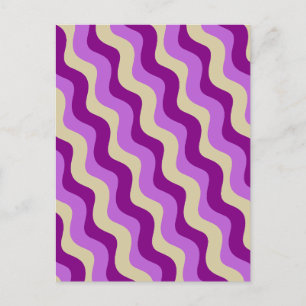 Cartão Postal Creme Geométrico Roxo