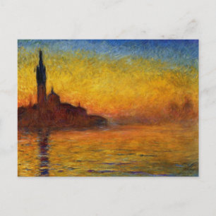 Cartão Postal Crepúsculo de Claude Monet //Veneza