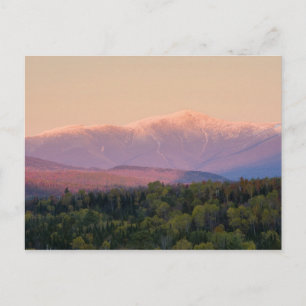 Cartão Postal Crepúsculo e Monte Washington em New Hampshire