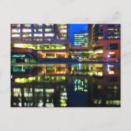 Cartão Postal Crepúsculo Reflexões da Câmara Municipal de Hull Q