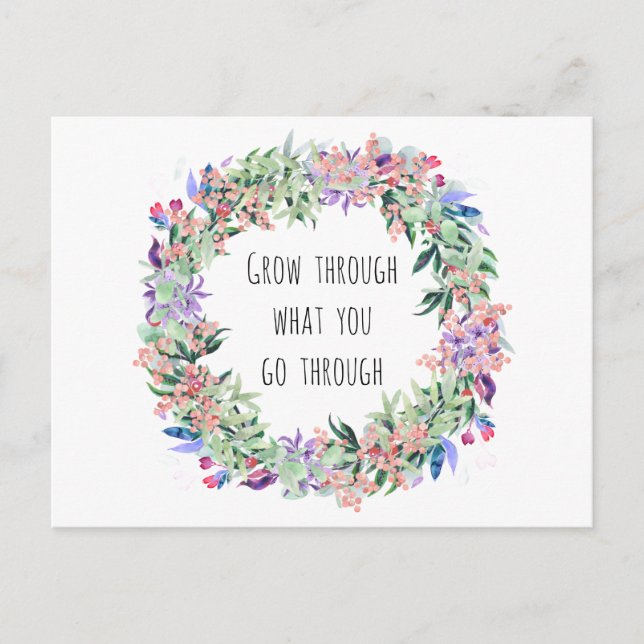 Cartão Postal Cresçam por esses, que passar por (Frente)