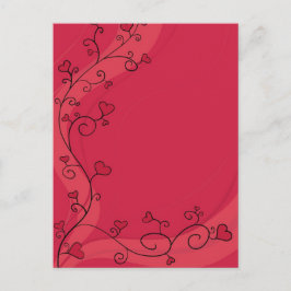 Cartão Postal Crescendo corações vermelhos